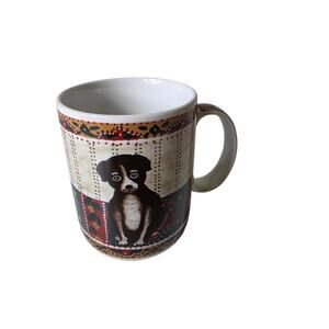 Vintage BLOCK by GEAR Country Pup Design Dog 1995 Tea Coffee Mug